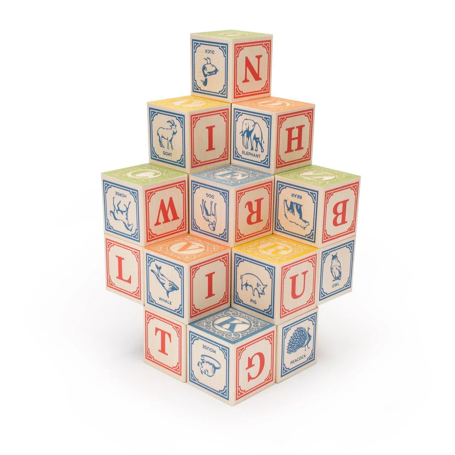 Uncle Goose Classic ABC Blocks w/ Canvas Bag - Image 5