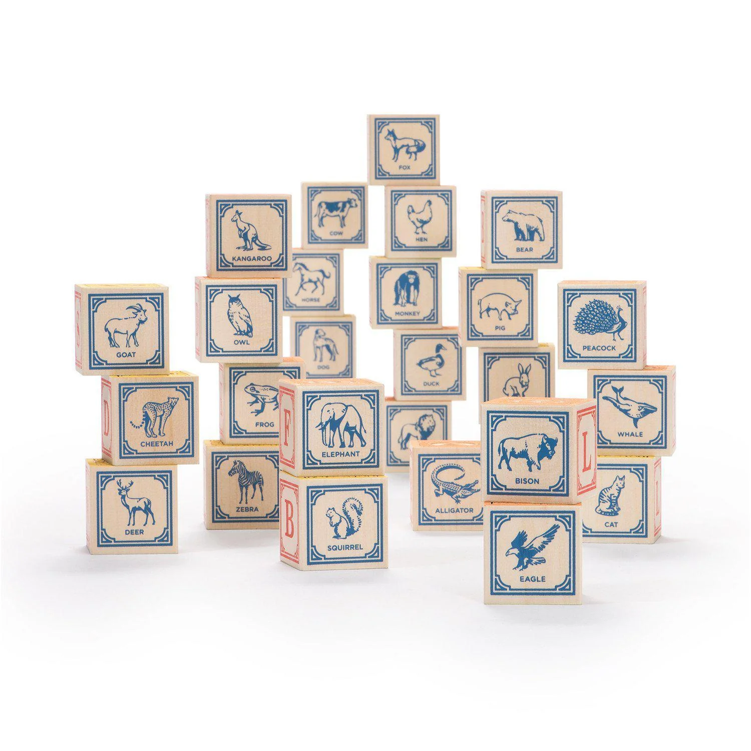 Uncle Goose Classic ABC Blocks w/ Wagon - Image 3