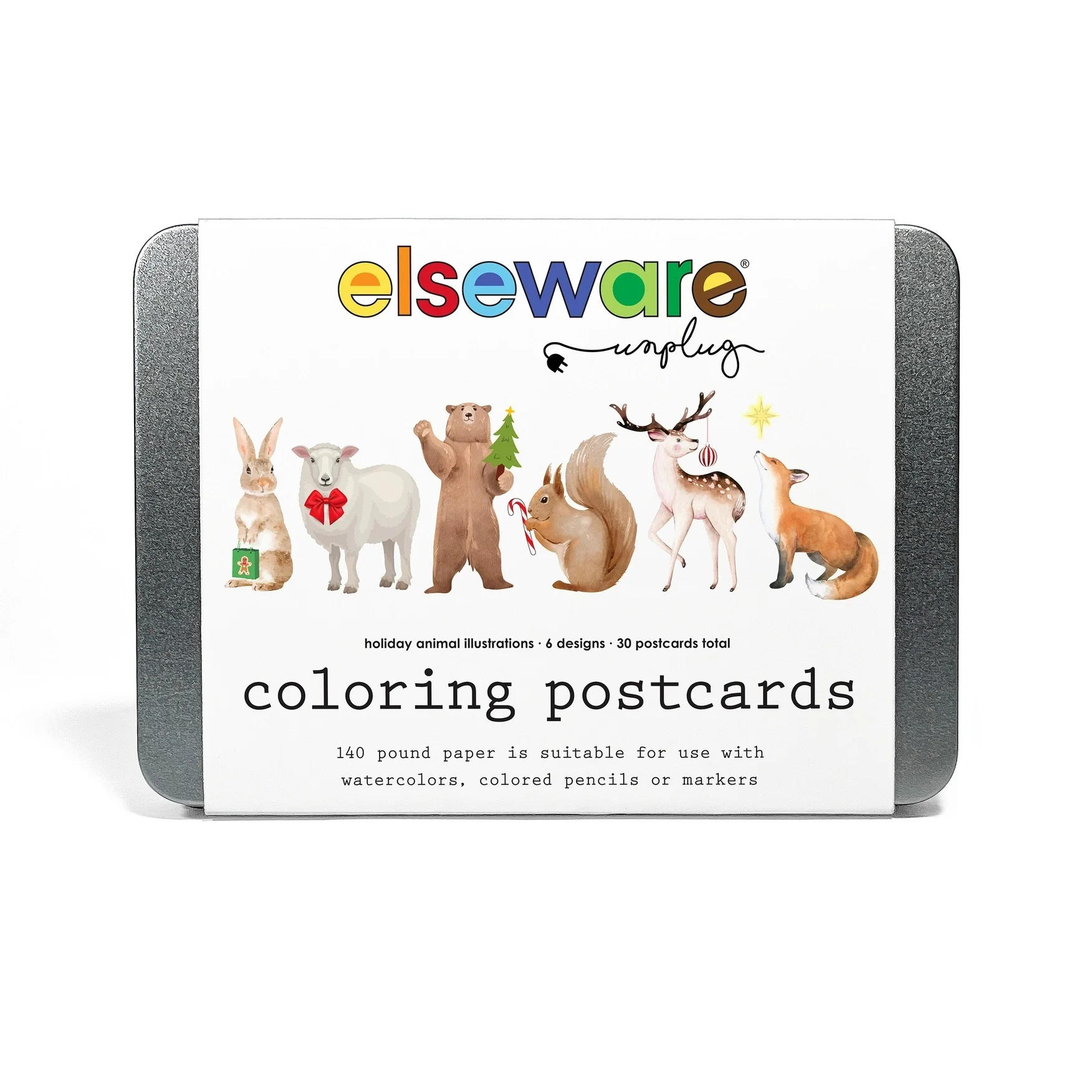Elsewhere Unplug Coloring Postcards