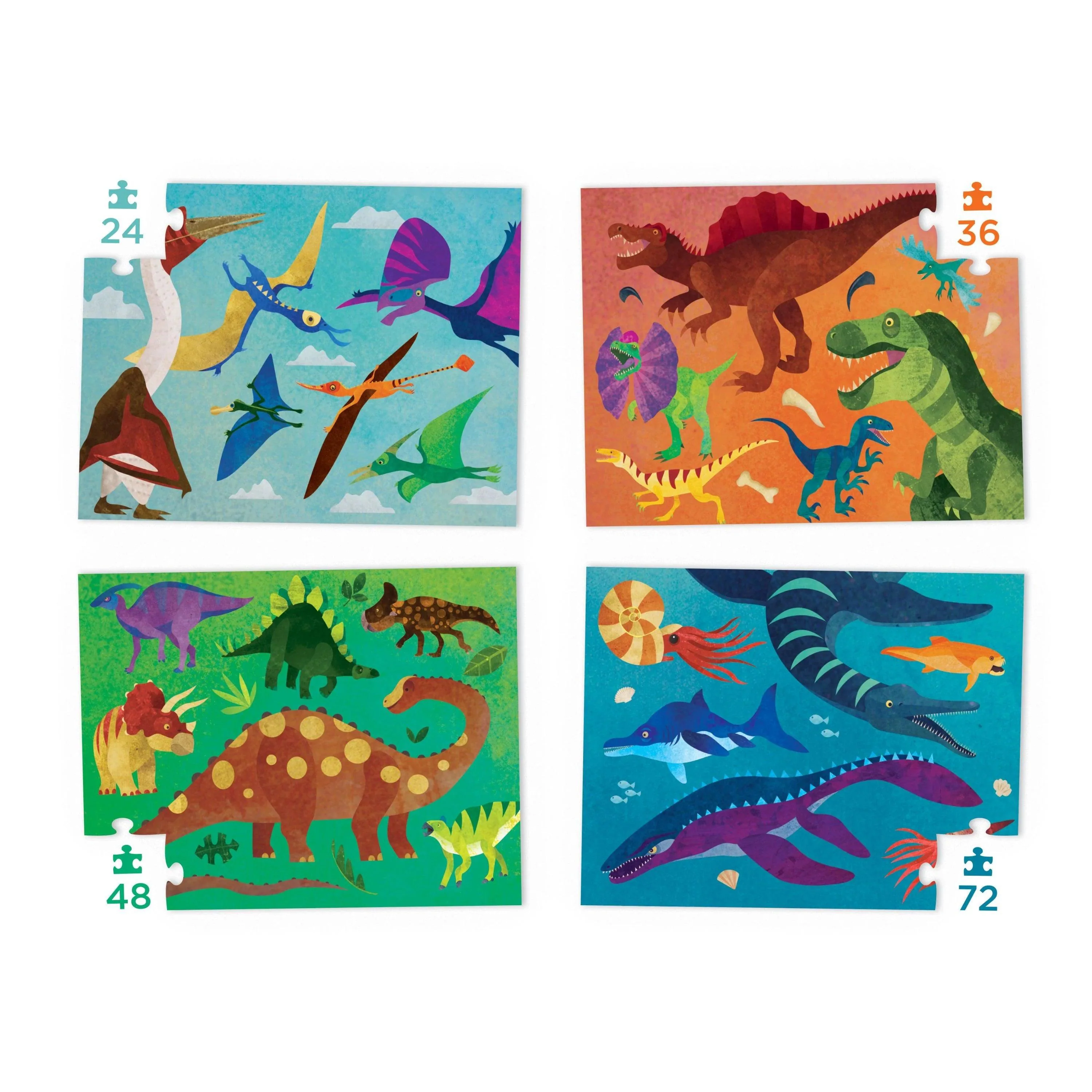 Four Puzzles to Grown On Set - Dinosaurs - Image 2
