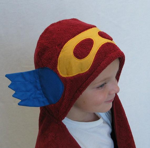 Hooded Bath Towel - Superhero (Red) - Image 3