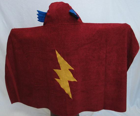 Hooded Bath Towel - Superhero (Red) - Image 4