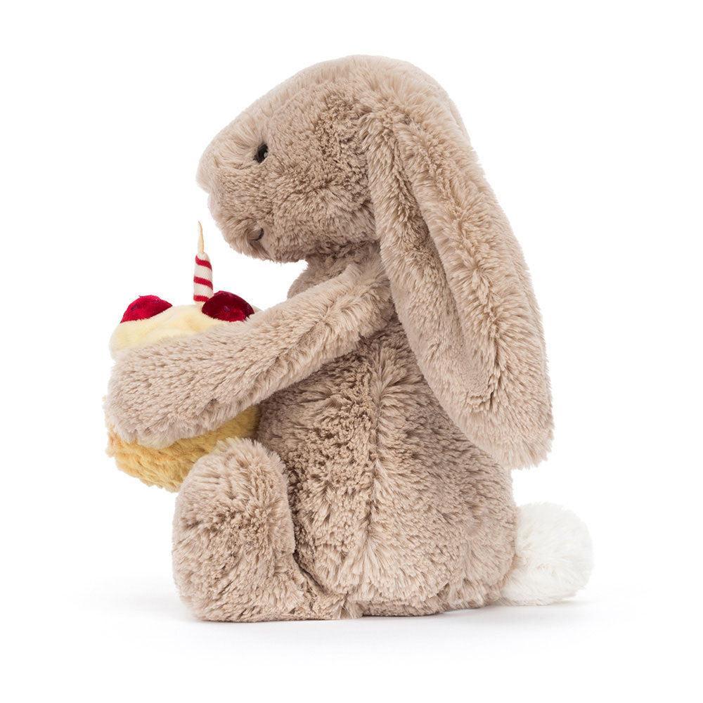 JellyCat Bashful Beige Bunny Birthday Plush - Image 2