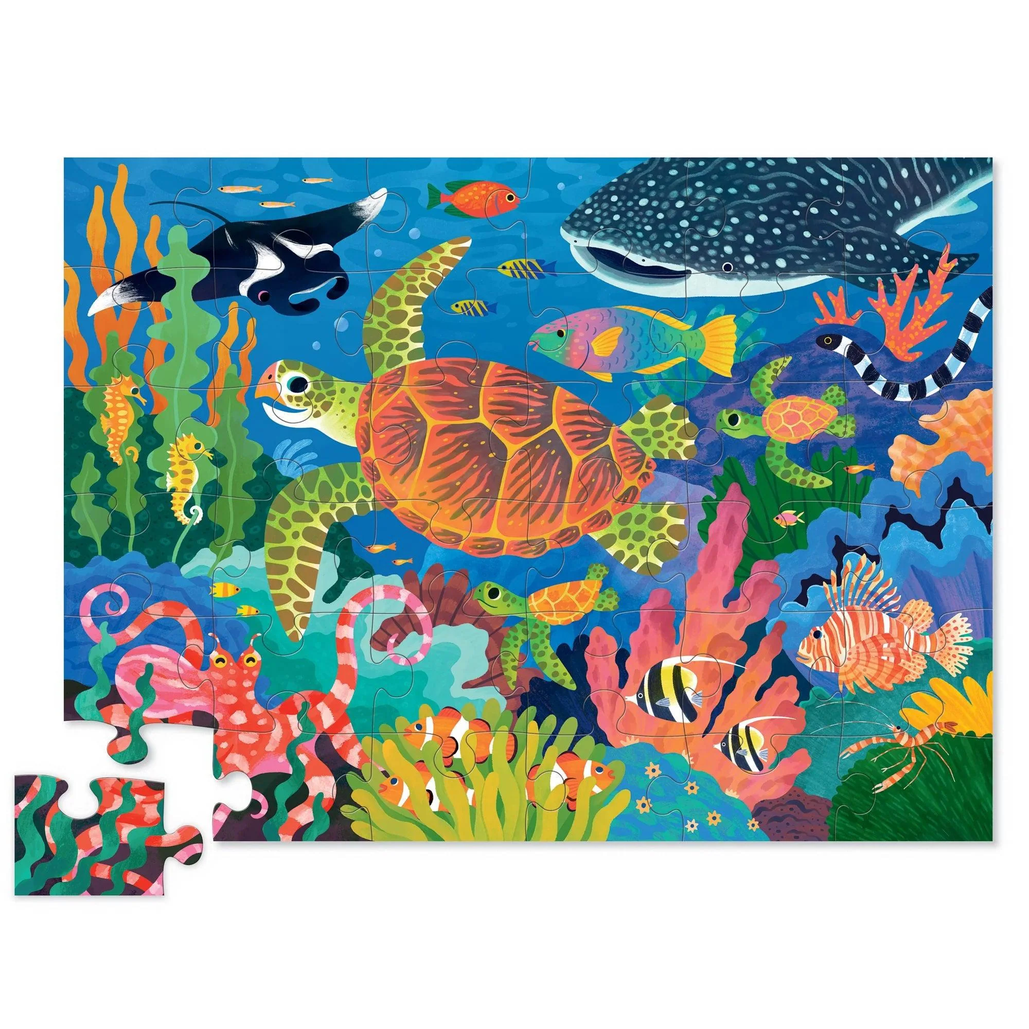 Sea Turtle 36-Piece Foil Floor Puzzle - Image 2