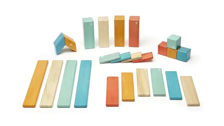 Tegu 24-Piece Magnetic Wooden Block Set - Image 2
