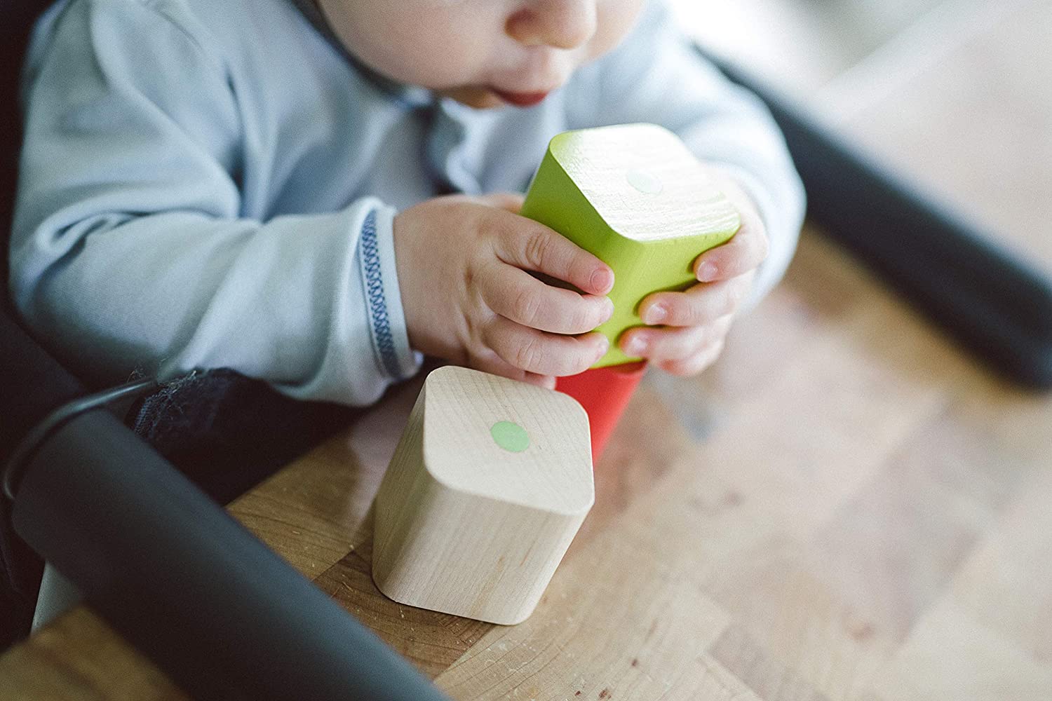Tegu 6-Piece Baby's First Blocks Magnetic Wooden Block Set - Image 2